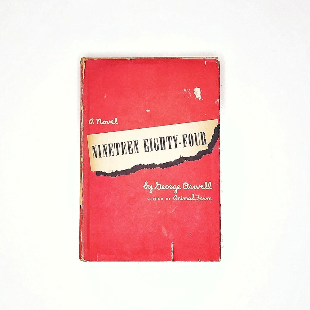 First Edition Nineteen Eighty-four (Canadian) by George Orwell, Red Cover